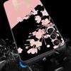 Golden Letter Flower Phone Case For Samsung Galaxy S26 Ultra S25 Plus S24 FE S23 S22 5G S21 S20 Cover Black Soft
