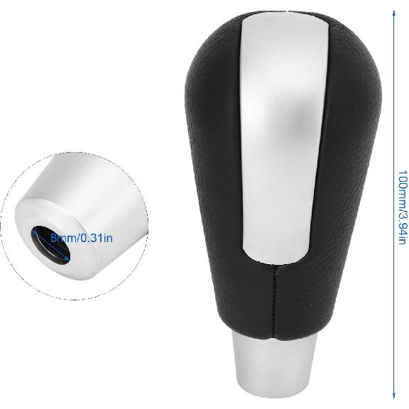 Aramox Car Gear Shift Knob, Manual Gear Shifter Knobs, Leather Gear Shifting Handle Gearstick Head Shift Lever Knob Replacement for 3 2008‑2011