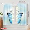 2pcs 2D Flat Printing Party Window Curtains Butterfly Strength Polyester Without Electricity Birthday Party Use for Gold Wall