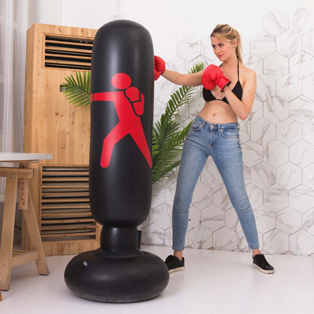 Inflatable Vertical Boxing Column Tumbler Inflatable Sandbag Decompression Fitness Toy