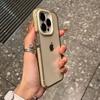 Luxury Transparent Airbag Phone Case For iPhone 17 16 15 14 13 12 11 Pro Max Plus 17 Air Contrasting Bumper Shockproof TPU Cover