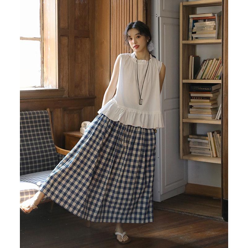 Summer Art Xiaoqing Sleeveless Lace Collar Sleeveless White Shirt Vest Top