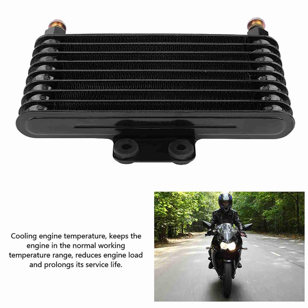125ml Chłodnica Oleju Układ Chłodzenia Oleju Silnikowego Radiator Zestaw do Silnika GY6 100CC‑150CC Czarny