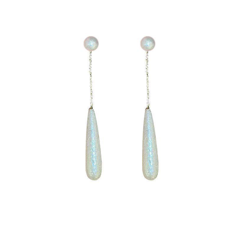 Elegant Two-Way Pearl Earrings with Drop Pendant - Chic, Versatile, Fashionable Jewelry