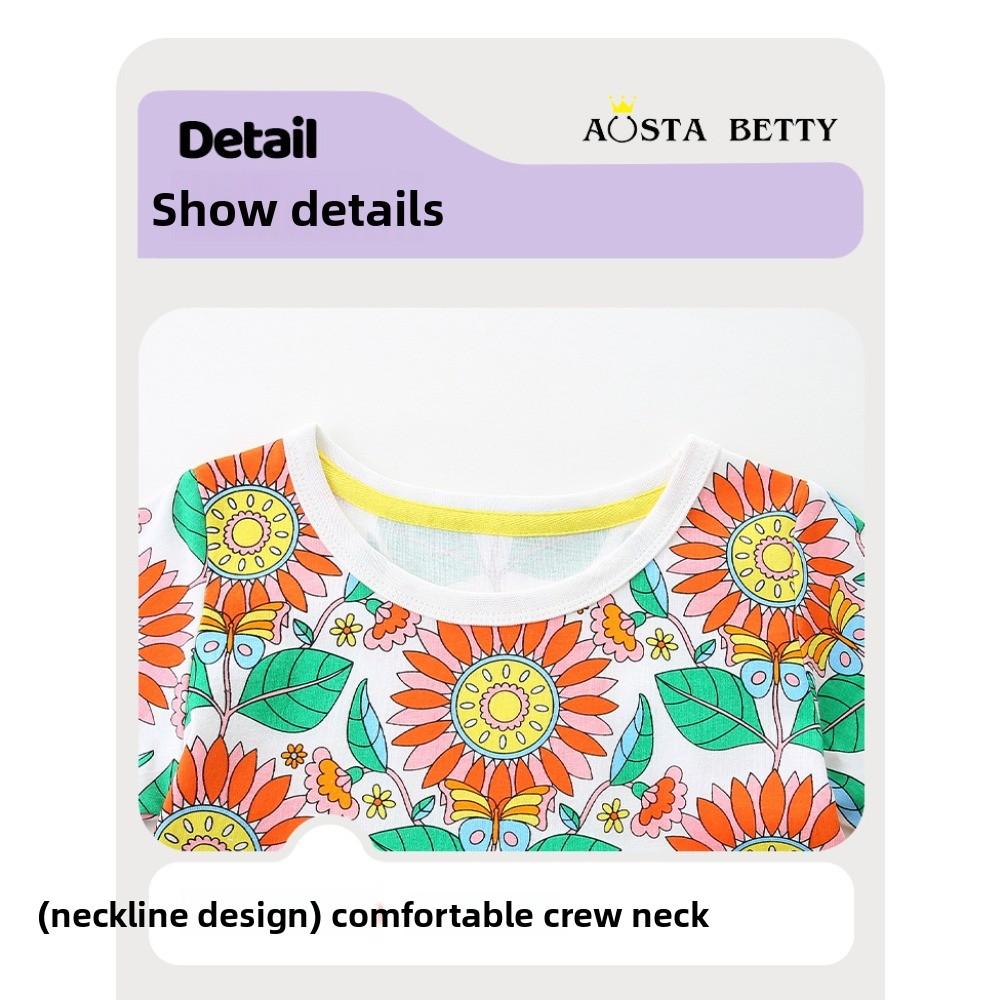 Girls' Dresses New Summer Collection Girls' Short-Sleeved Dresses Adorable Floral Print Children's Princess Dresses