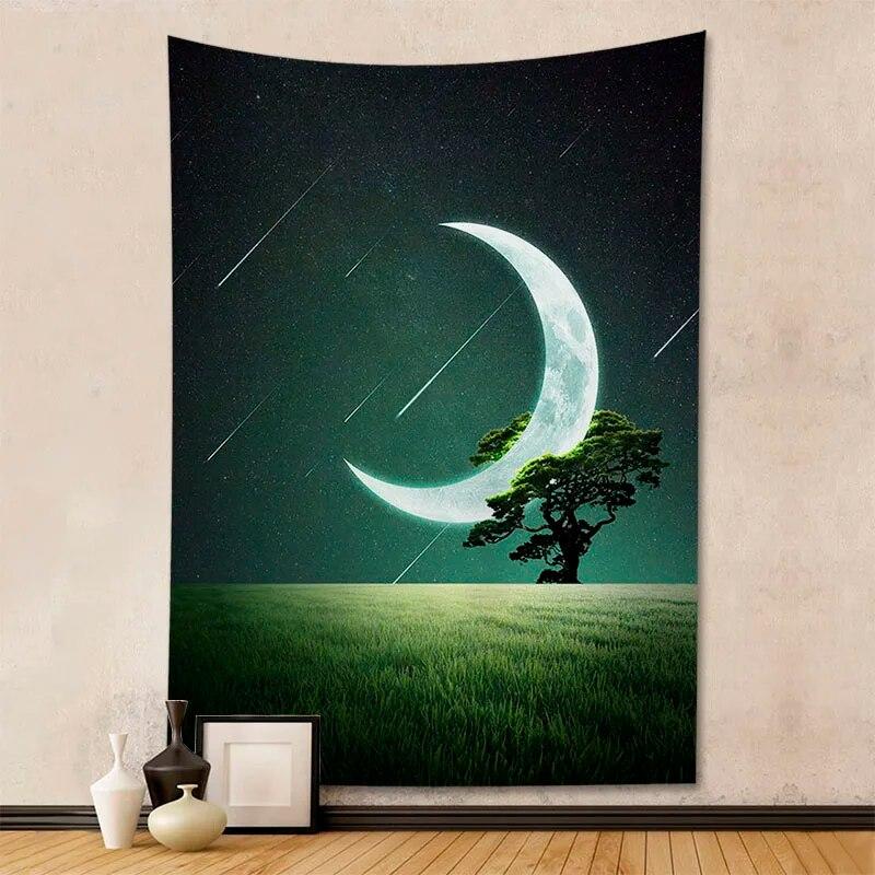 Tapestry beautiful starry sky moon room decoration home life wall hanging background cloth