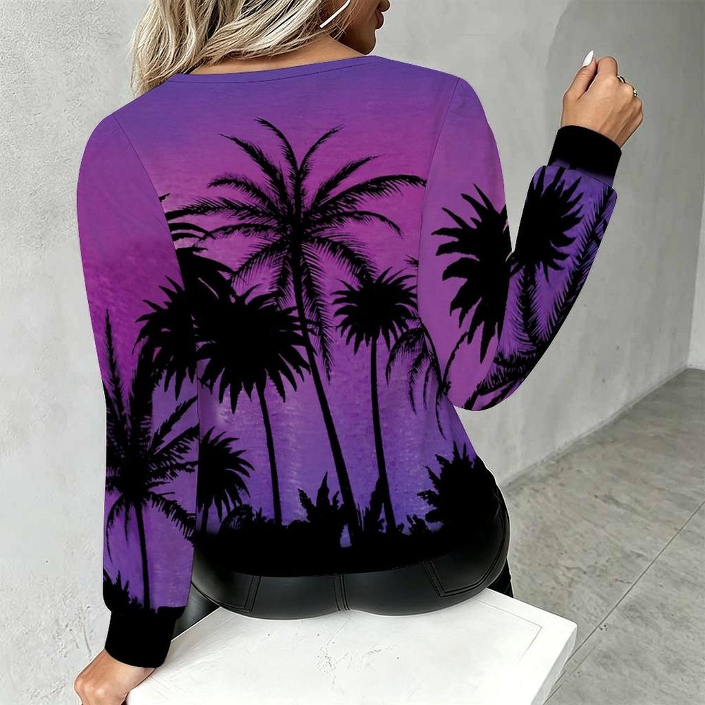 Women Plus Size V Neck Long Sleeve Blouse Vertical Stripe Print Puff Sleeve Casual Office Daily Top