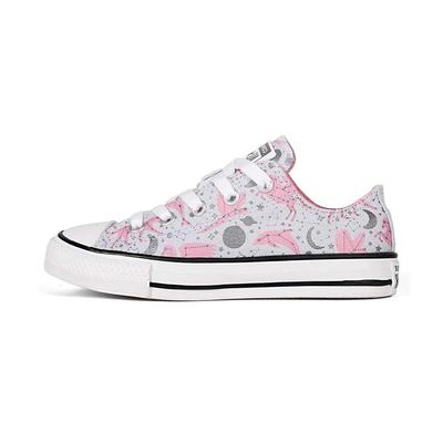 Chuck Taylor All Star Canvas Low Top Kids Sneakers Kids Sneakers Gray Pink 672222C