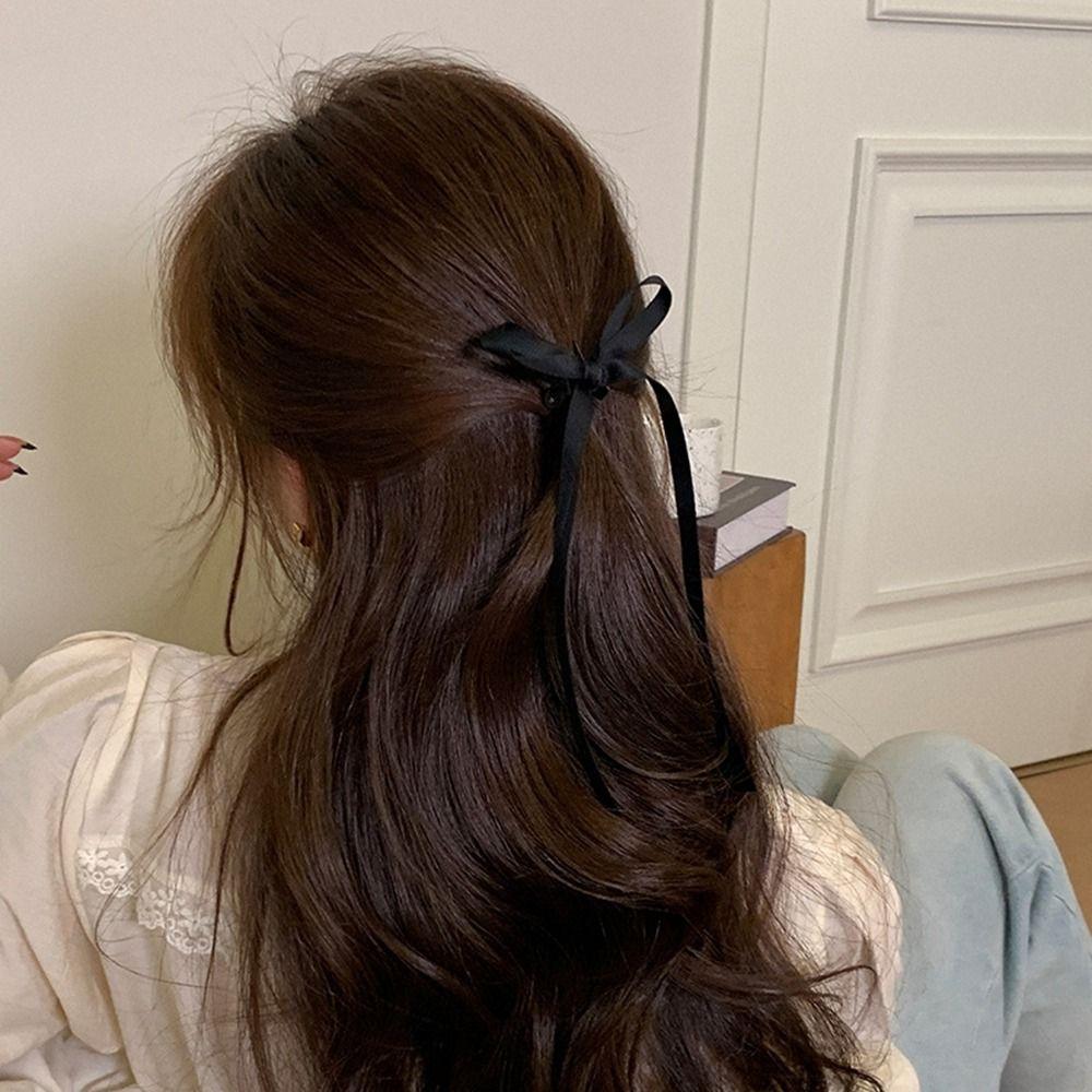 Cloth Geometry Shape Small Hair Claw Girl Hair Clip Balletcore Bow Hairpin Korean Style Headwear