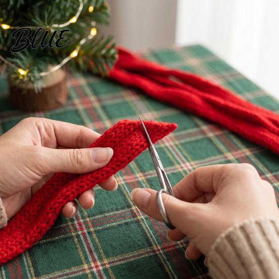 Christmas Woven Ribbon Durable Seasonal And Bouquet Wrapping 5m for Gift Packaging Decorative Crafting Knit