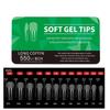550Piece Medium and Short Soft Gel Nail Tips Medium Apricot/Coffin Head Full Coverage Matte Extension Tool Acrylic Press-On Nail
