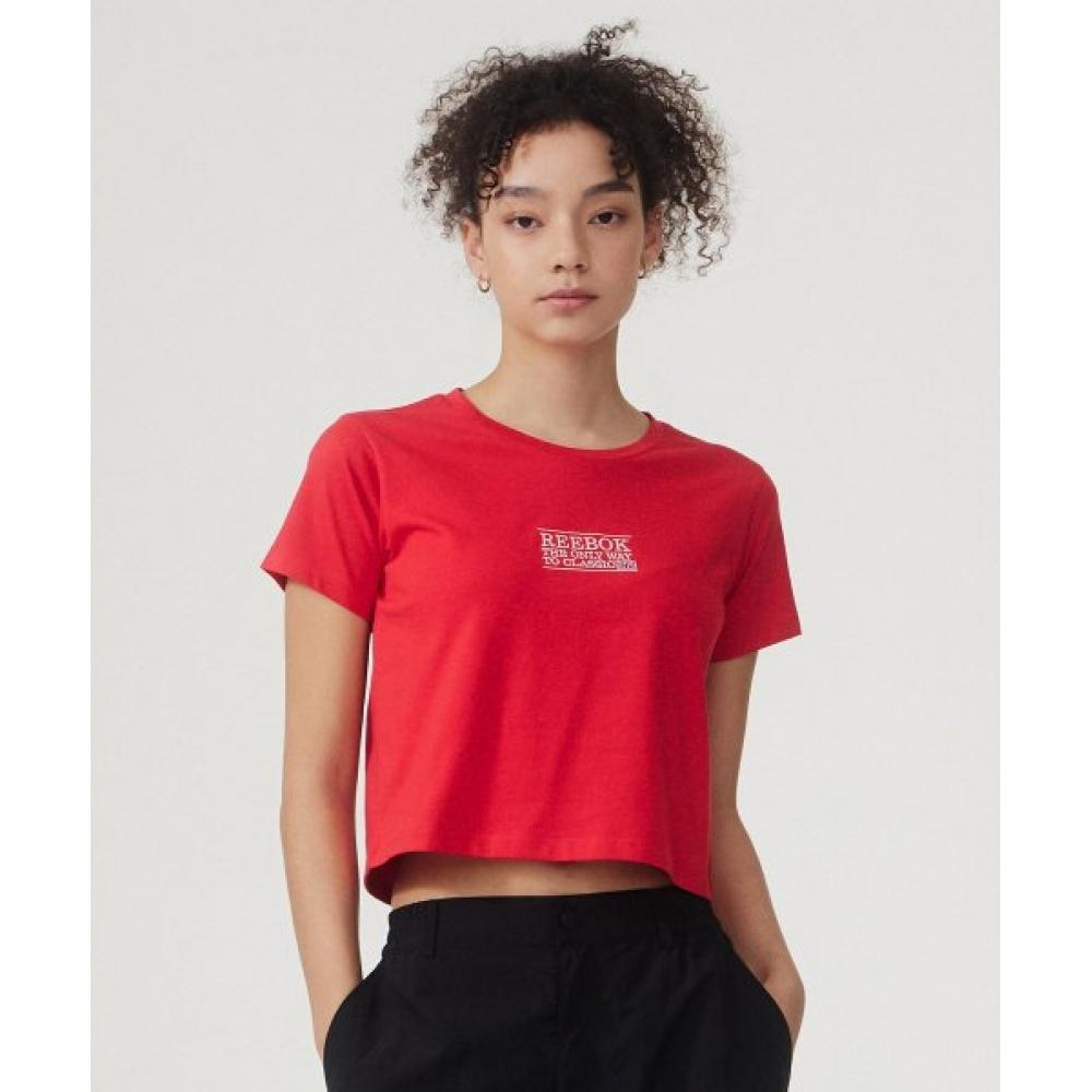 

Укороченная футболка REEBOK Classic с буквами W, красная