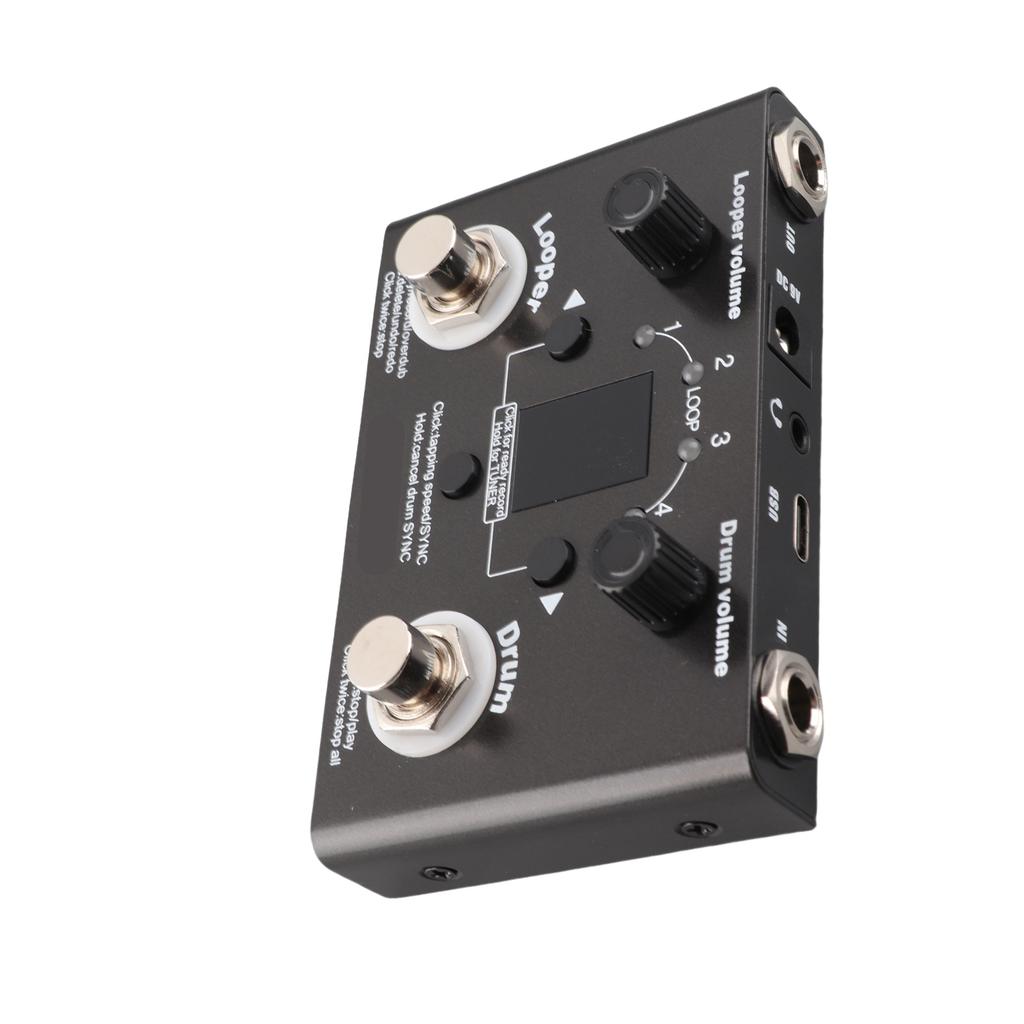 Drum Looper Pedal 4 Storage Location 11 Minutes Recording Time Metal Phrase Loop Effect Pedal with Tuner