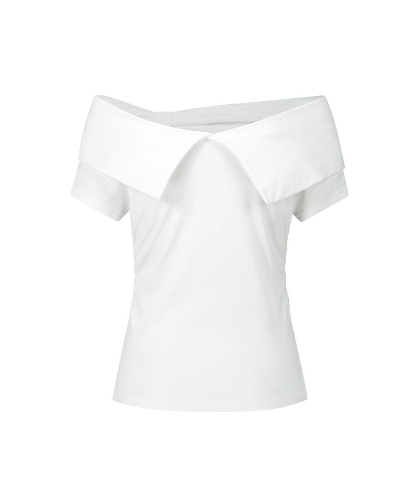 ILLIGO Sasso Dear Bow Off-Shoulder Tee White