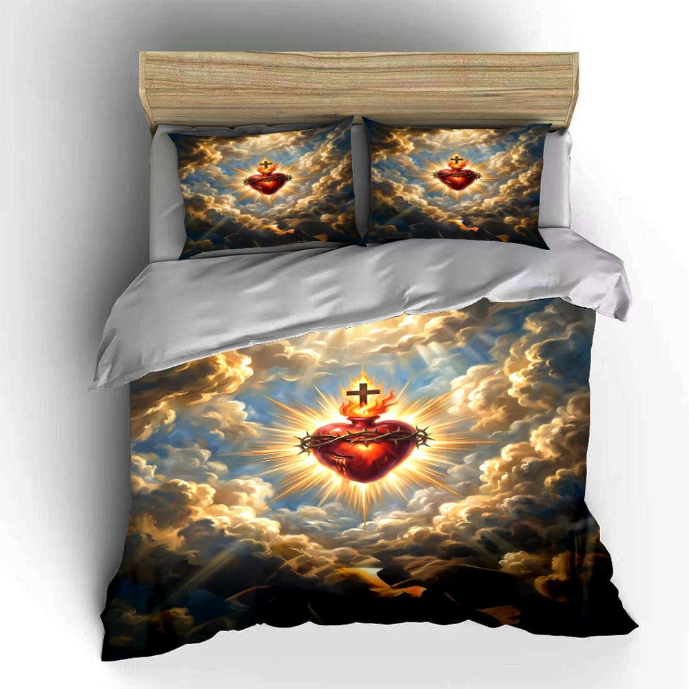 "Heavenly Heart's Radiance" Bedding sets Duvet covers Pillowcases(1* Duvet Cover 2* Pillowcases without duvet insert)