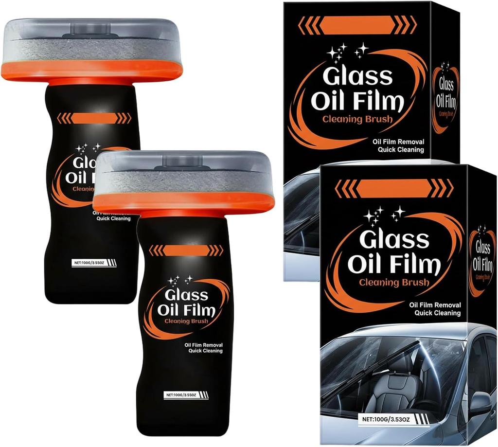 Car Cleaning Brush Windshield Hydrophobic Rain Repellent Anti Fog Oil Film Removal Long Lasting Protection Improve Visibility