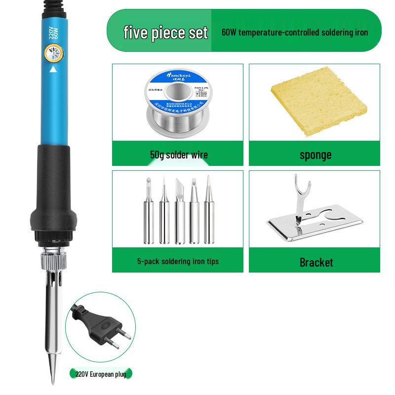 Digital Display Temperature Control Electric Soldering Iron Set for Home Repair & Welding
