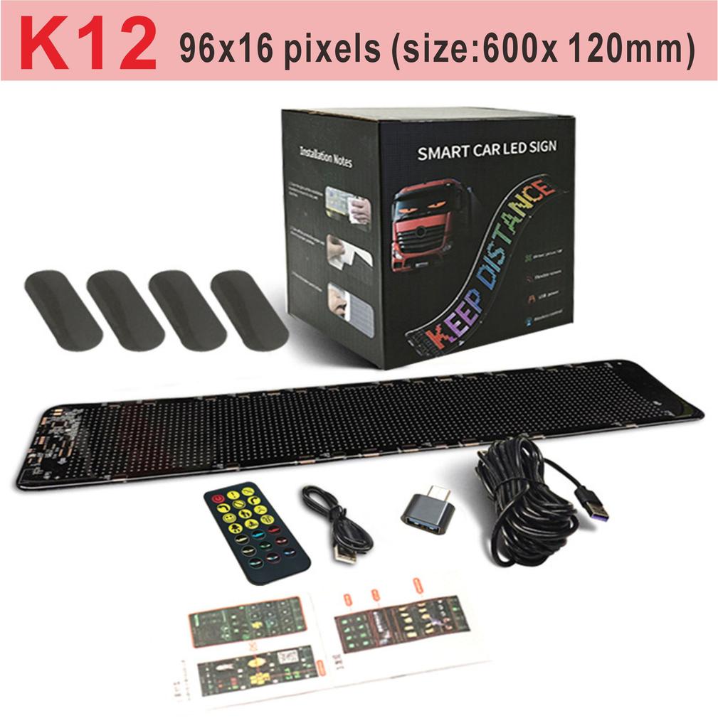 2 Pack Truck Window LED Screen Demon Eye Soft Screen Portable Car Sticker Flexible Screen APP Editable Car LED Flexible Screen