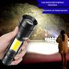 High-Power Rechargeable LED Flashlight with Zoom and Magnet