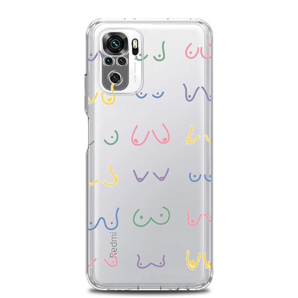 Abstract Eye Chest Line Art Cat Clear Soft Phone Case For Xiaomi Redmi Note 12 11 9S 9 8 10 Pro+ 7 8T 9C 9A 8A K40 Gaming Cover