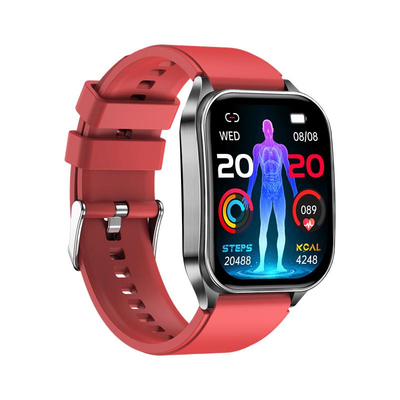 E810 Smart Watch AMOLED Men Laser Treatment Therapy ECG Health Monitor SOS BT Call Flashlight Sports Fitness Tracker Smartwatch