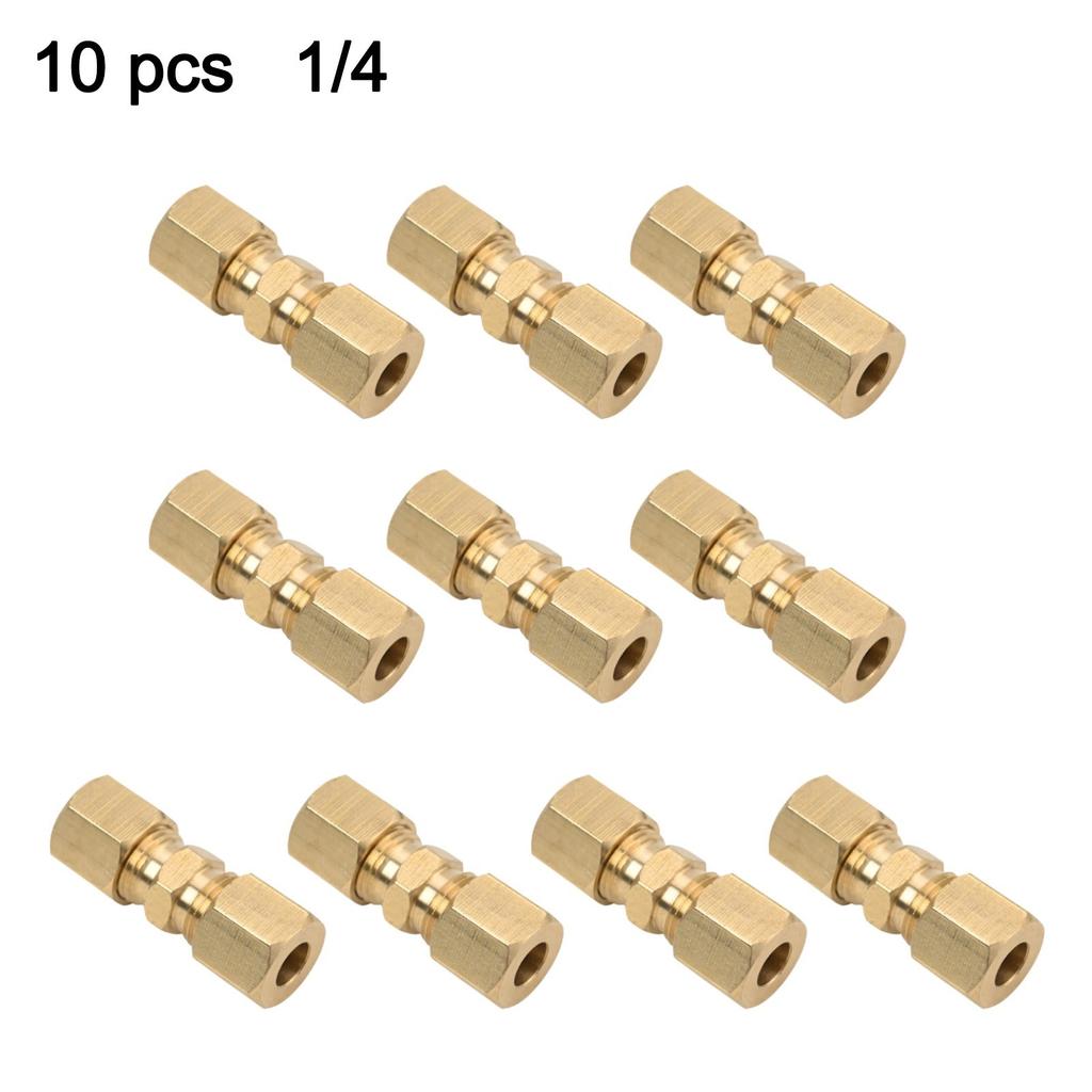 Brass Brake Line Union Kit with Ten Pieces Compatible with For OD Tubing