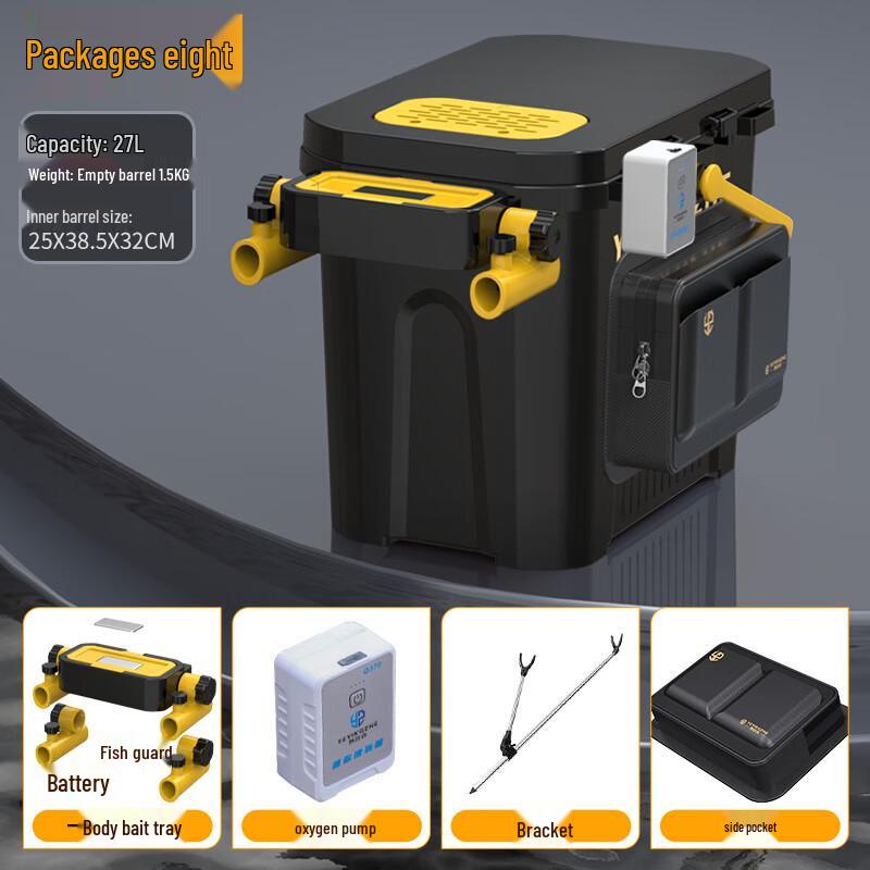 Multifunktionaler Angelkübel & Köderbox mit Sitz