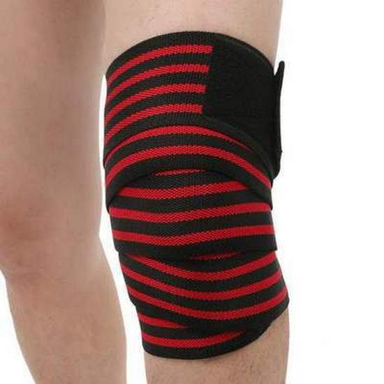 Elastic Weightlifting Knee and Calf Support Wraps for Fitness and Cycling