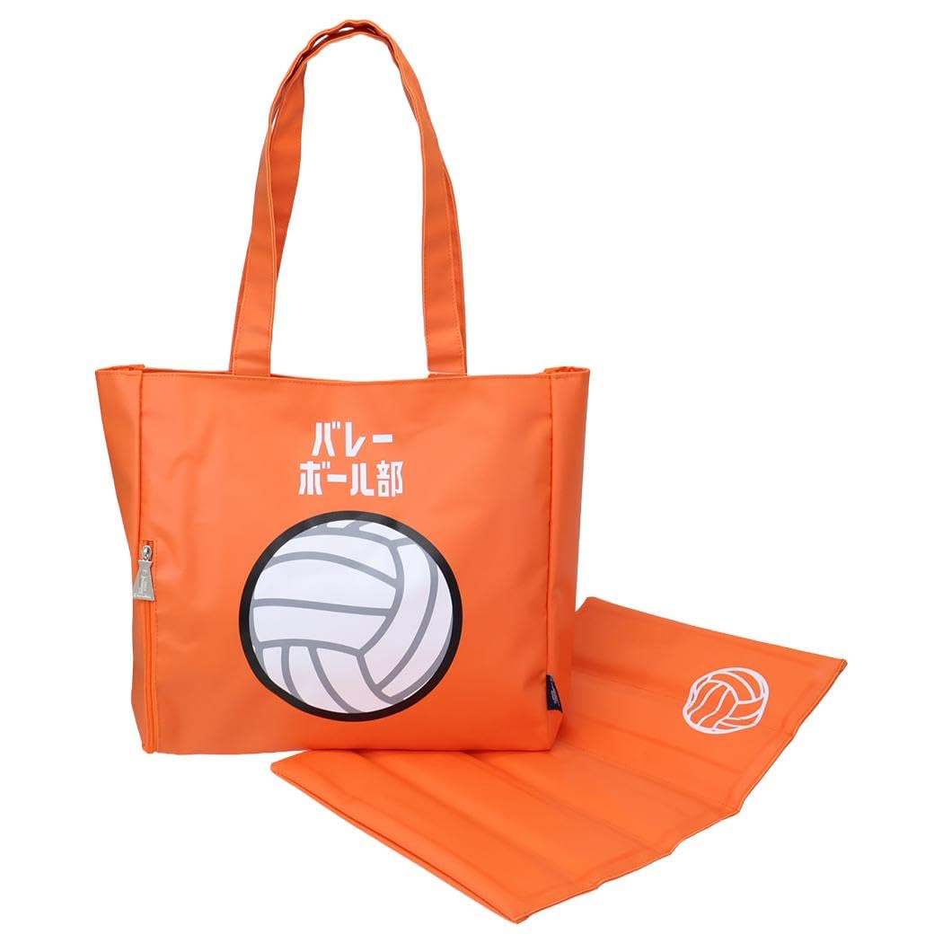 

Marushin Volleyball Club Tote Bag with Seat Perfect for Sports and Cherry Blossom 0605022300 Guts!! Cushion, Parks, Days, Viewing,