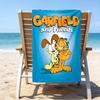 proof beach towel with a Cute Garfield pattern - soft,absorbent,quick-drying,machine washable - perfect for swimming,camping,bathing
