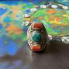 Handmade Red Turquoise Open Ring Tibetan Retro Turquoise Jewelry