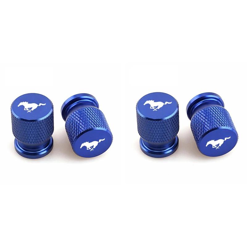 4PCS Car Tire Valve Caps for Bronco Anti Dust Valve Air Stem Cover For Mustang Ford Fiesta Kuga Edge Mondeo ST Fusion Explorer