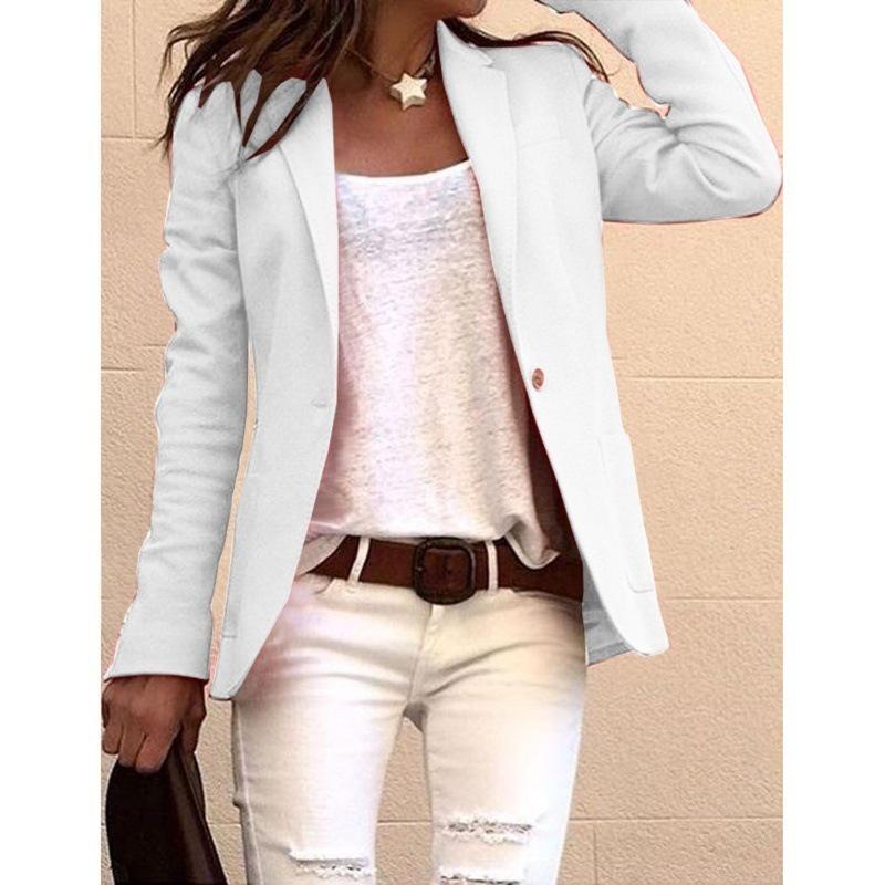 Women's Candy Color Slim Fit Long Sleeve Casual Blazer - Flattering Business Jacket 2026