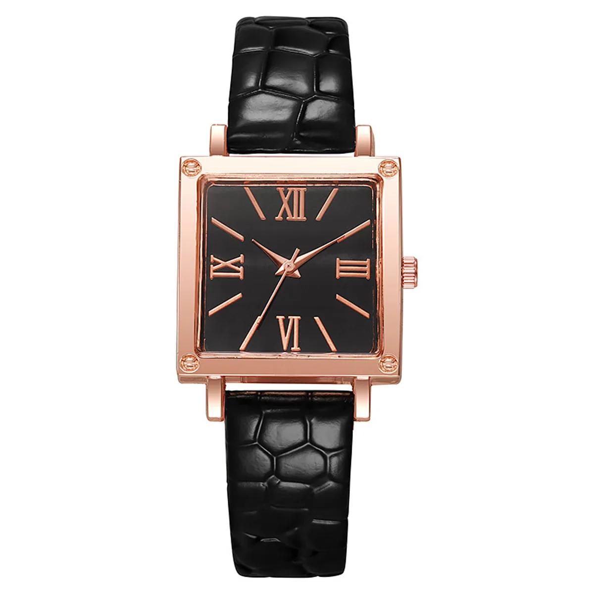 

1pc-Fashionable and Minimalist Women s Square Belt Quartz Watch, Retro High-end Roman Watch