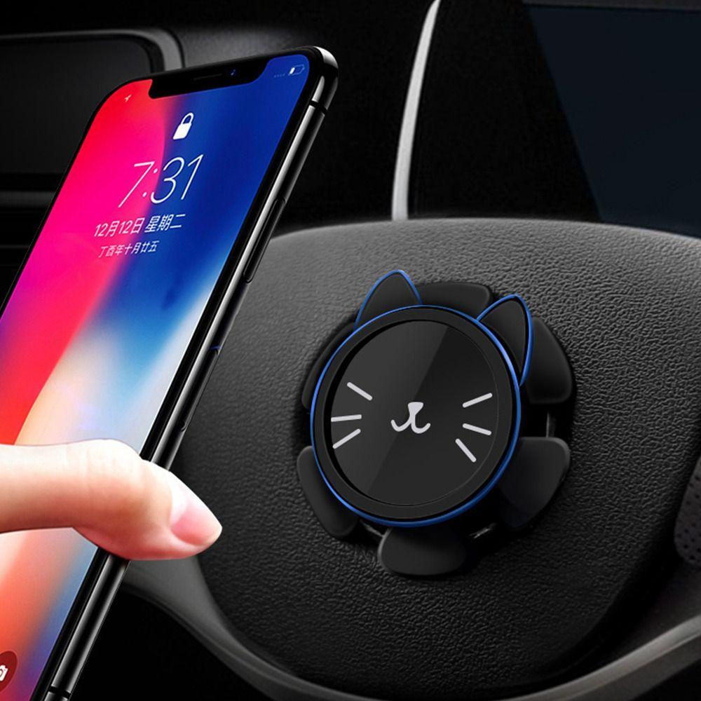 Cat Car Phone Holder Rotatable Mount Auto Accessories New Steering Wheel Holder