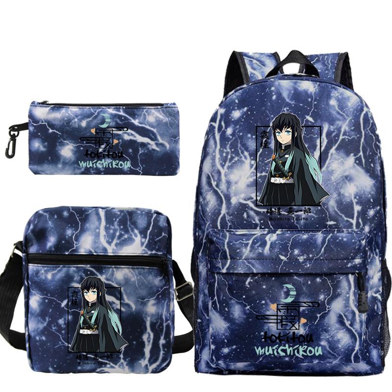 Demon Slayer Ghost Annihilation Blade Primary School Bag New Pencil Case Stationery Set