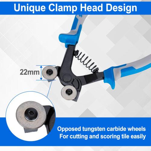 SPEEDWOX Roller-Type Tile Nippers with Premium Carbide Tips for Cutting Mosaics, Glass Cutter, Tile Cutter, Stained Glass, and More, Professional Tool