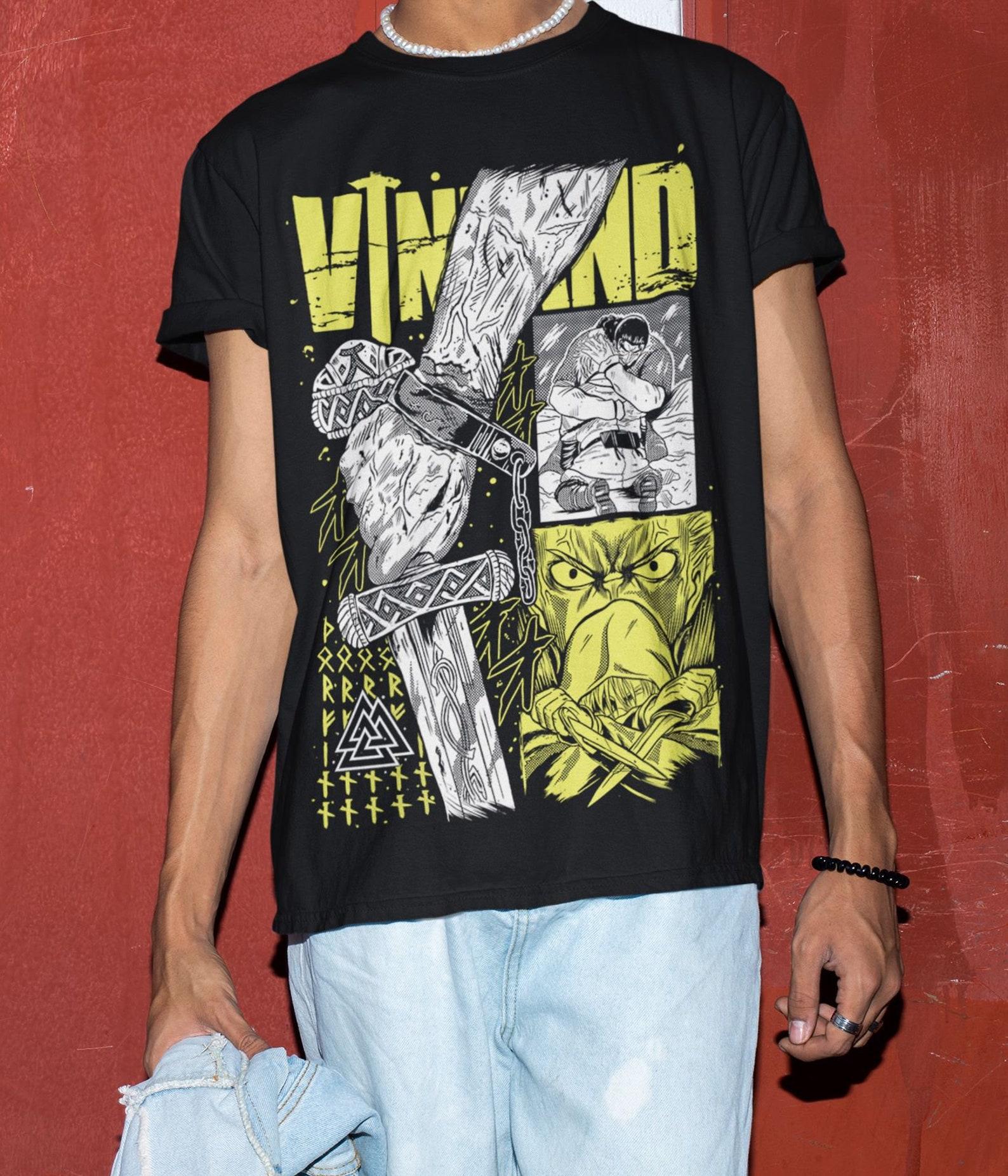 Unisex Thorfinn Son of Thors Anime T-Shirt, Manga Viking Saga Shirt 4XL
