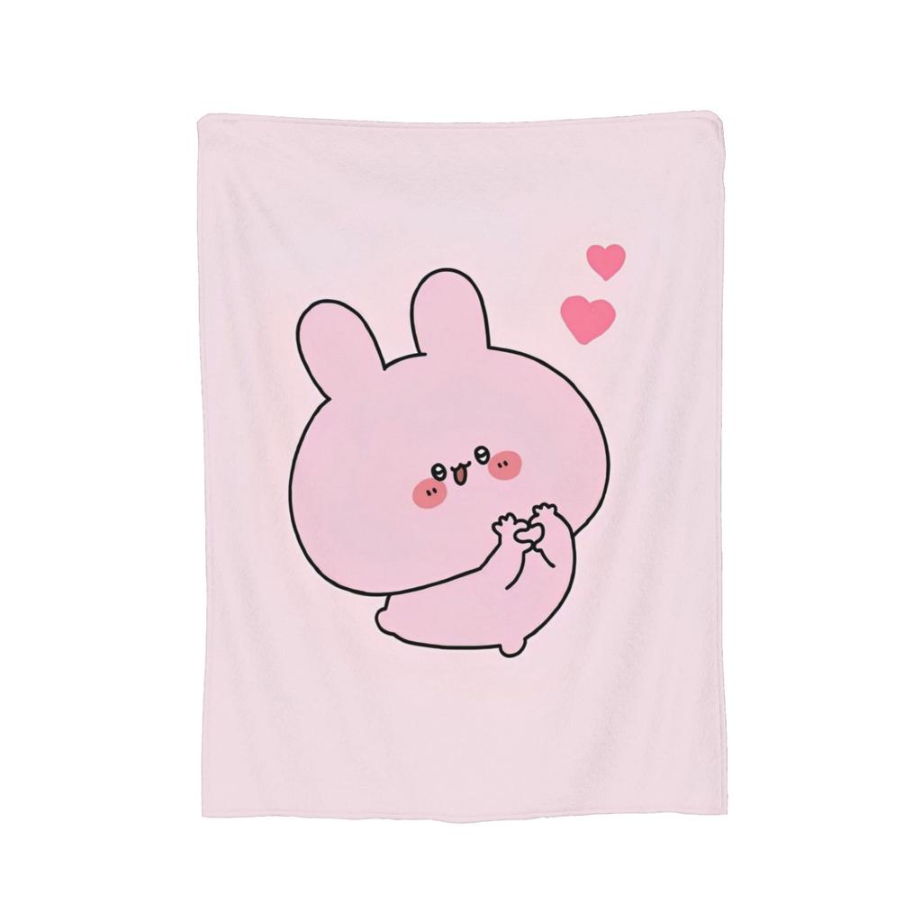 Asamimichaan Coperta a Cuore Asamimi Carina Coperta Calda in Lana Divertente per Decorazione della Casa,