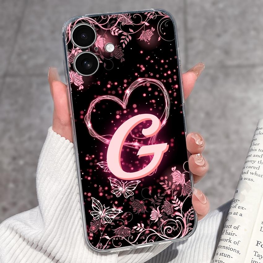 Für iPhone 17 16 15 14 Pro Max Plus 16e 17air Schöne goldene Buchstaben Handyhülle Transparentes TPU Anti-Sturz Schutz Ultra Dünne Hülle Für iPhone Capa