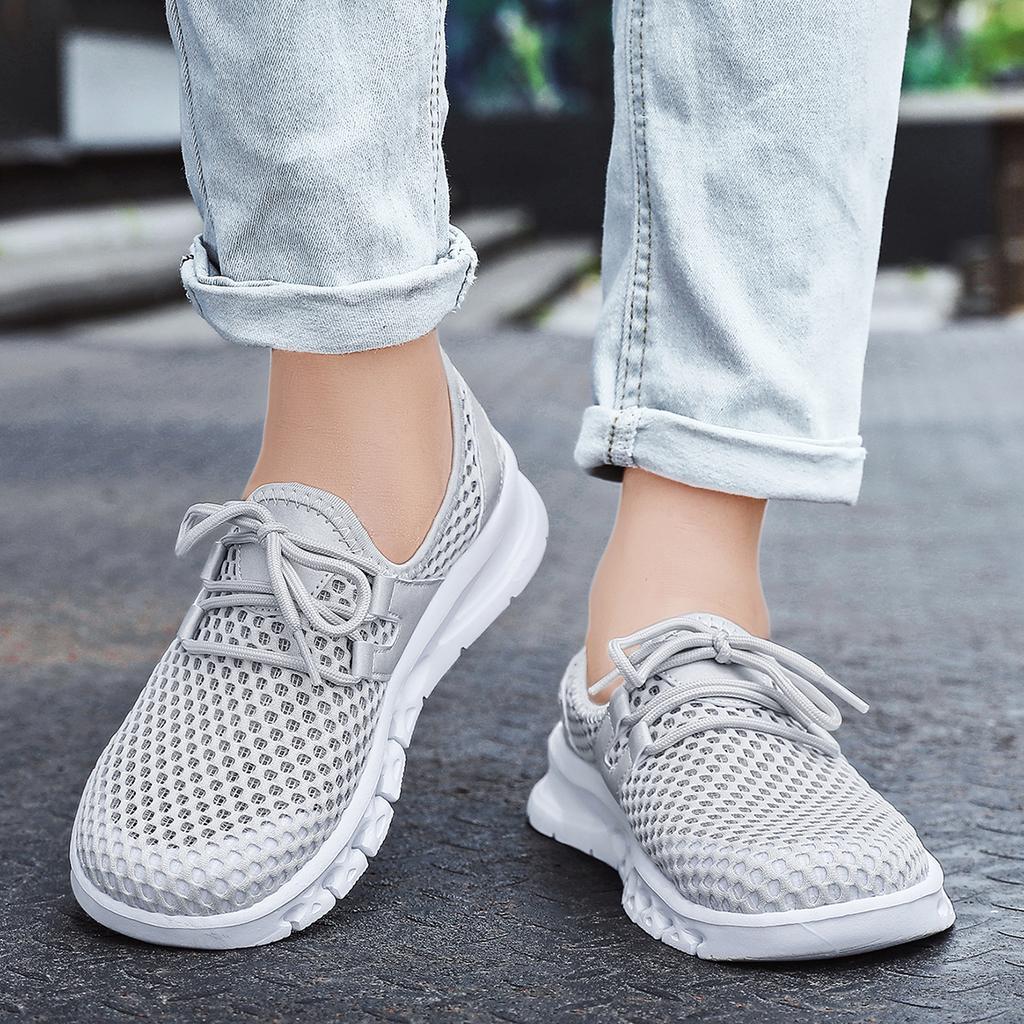 Unisex Weite Passform Atmungsaktive Mesh-Sneaker Laufschuhe Tägliches Gehen und Freizeitkleidung Pendeln und Reisen Größen 36-45