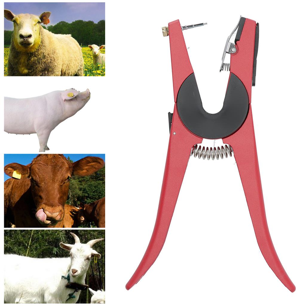 Animal Ear Tag Plier Applicator Puncher Tagger Tool for Livestock Pigs Sheep Goats Cattles Cows