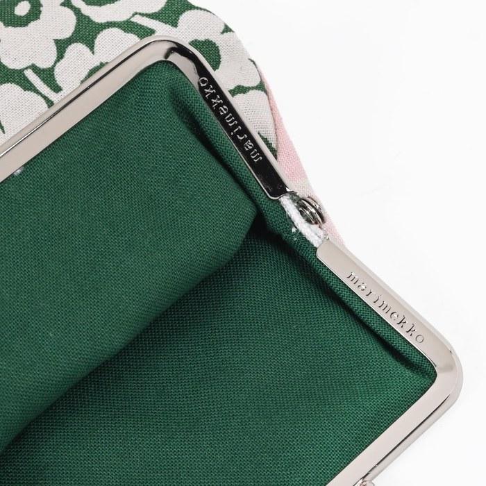 Marimekko Unikko Pouch - Double Print Reversible - Pink/Green 91773