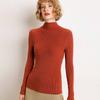 Half High Neck Solid Color Sweater Women Knit Bottoming Shirt Pit Thread Long Sleeved Slim Pullover Simple Casual Commut Harajuku Style Autumn Winter