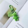 Cute 3D Flocking Frog Keychain Flocked Little Frog Couple Mobile Phone Pendant Car Keyring Earphone Backpack Charms Bag Decor