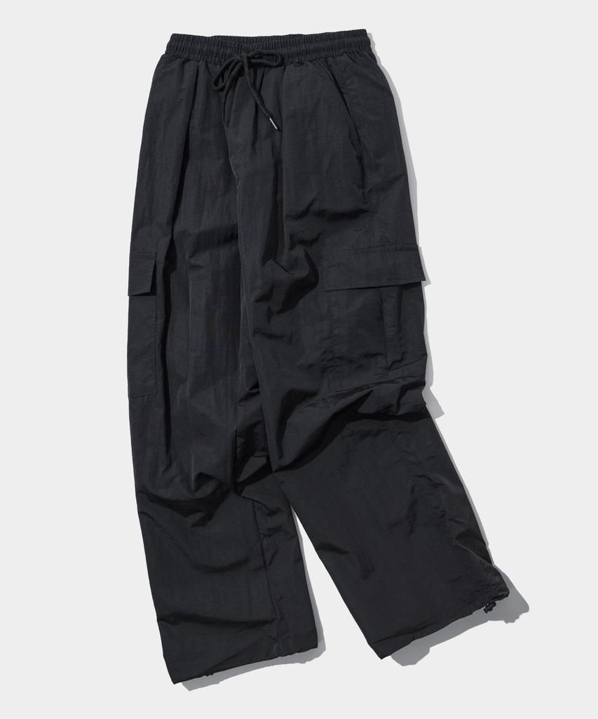 SOME PLACE Pocket Cargo Nylon Two-Way String Banding Pants [Pink]