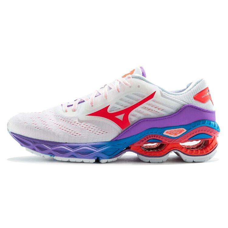 Mizuno Wave Creation Low Top Running Shoes Women Sneaker White Purple J1GD210166