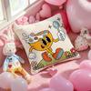 Retro Pop Cartoon Food Cushion Cover Pattern Printed Pillowcase for Living Room Sofa Cushion Cover & Bedroom Decor