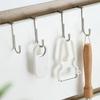 Stainless Steel Bedside Cabinet Door Dormitory Double Hook S-Shaped Hook To Hang Clothes Bathroom Kitchen Hanger Behind The Door