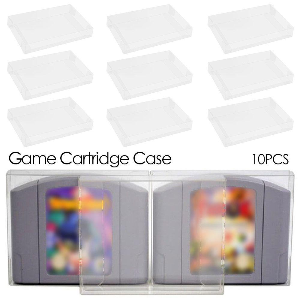 10pcs Accessories Game Card Storage For SNES Protective Sleeve Game Cartridge Case Cartridge Display Protector For N64